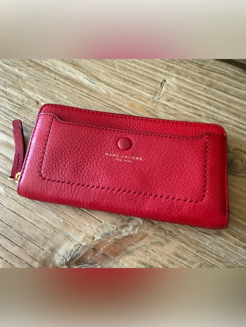 Marc Jacobs Red Leather Wallet Red